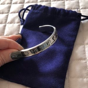 Tory Burch silver bangle bracelet